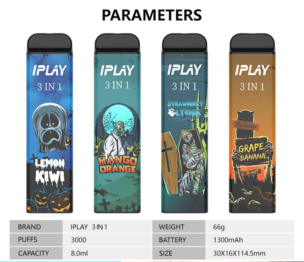 product-1000-860 IPLAY-3-IN-1-Disposable-Pod-Parameter