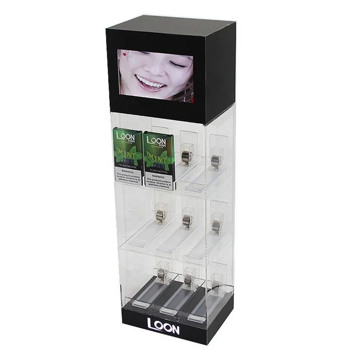 3-vitrina de exhibición de cigarrillos electrónicos de capas