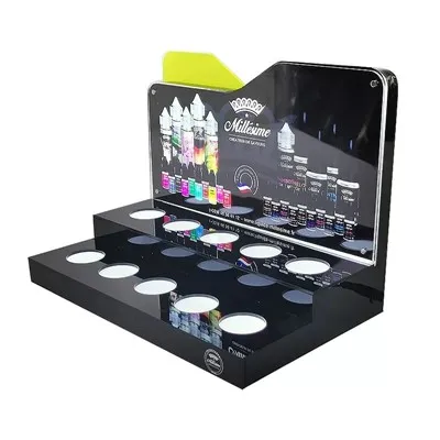 Estante de exhibición de aceite de cigarrillo electrónico, estante de exhibición luminoso LED