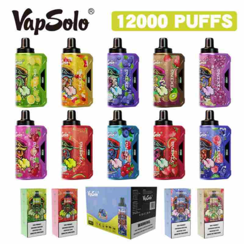 Vapsolo-Viking-Top-Quality-E-Cigarette-Mesh-Coil-Power-Display-Bang-King-Disposable-Vape-12000-Puff-EGO-HookahVapSolo VIKING 12000