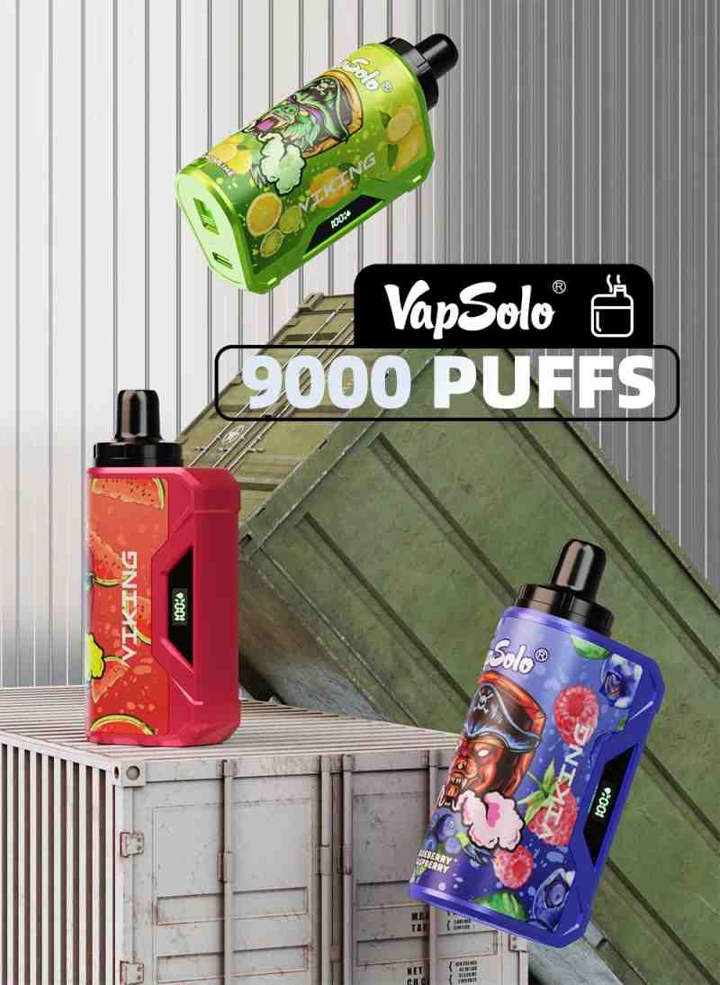 Wholesale-Vape-Pen-Vapsolo-Viking-Mesh-Coil-Disposable-Ecig-E-Health-Puff-Electronic-Hookah-Puff-9000VapSolo VIKING 12000