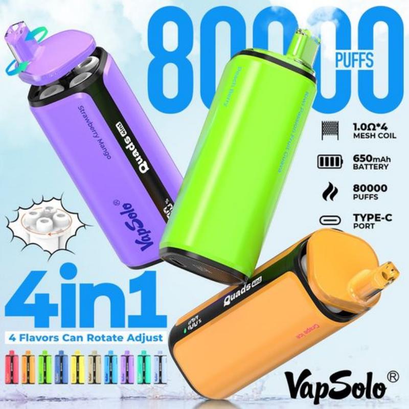 Vapsolo-Quads-4-in-1-Vaper-Recargable-Vape-German-Warehouse-Cigarette-Electronique-Disposable-Vapes-80000-Puff vapsolo 80K Vapsolo-Quads-4-in-1-Vaper-Recargable-Vape-German-Warehouse-Cigarette-Electronique-Disposable-Vapes-80000-Puff vapsolo 80K