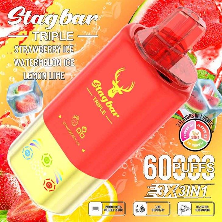 Barra de ciervo triple 60000 3 en 1 sabor
