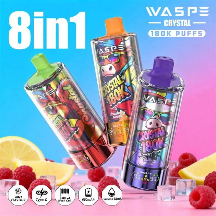 Waspe Crystal 8 en 1 180K Puffs
